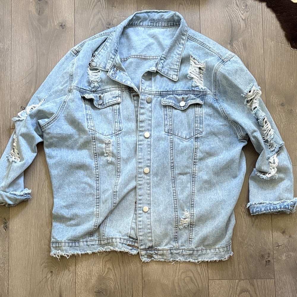 Morgan Wallen Lyrics Distressed Denim Jacket